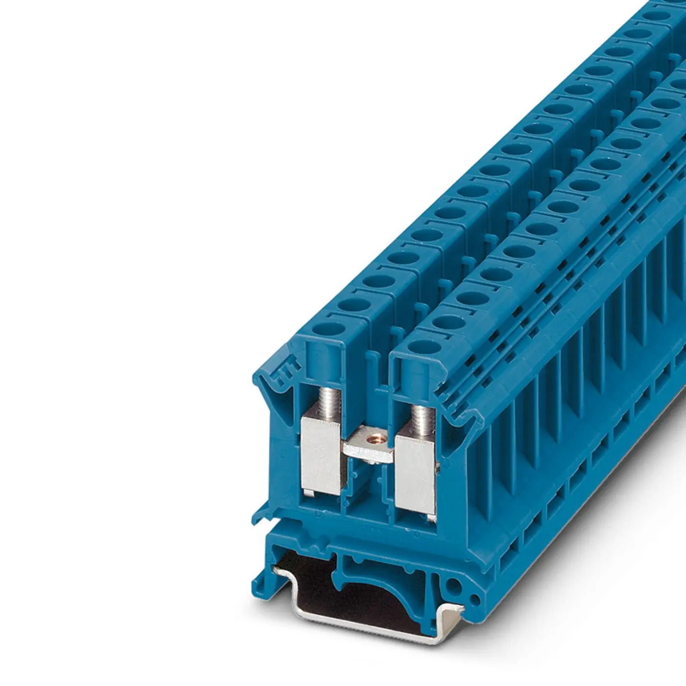 Produktfoto 1 von Phoenix Contact UK 10 N BU Anschlussklemmenblock für Durchkontaktierung 1 Blau, 0.5mm², 10 mm², 800V Schraubbefestigung