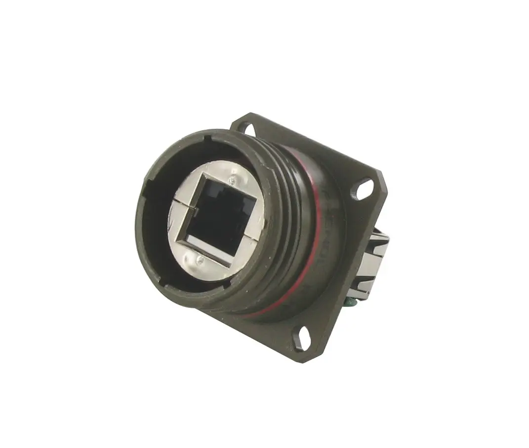 Amphenol Socapex RJFTV Buchse Cat5e RJ45-Steckverbinder, 1-Port 8-polig Abgeschirmt Frontplattenmontage Gerade