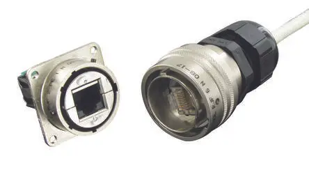 Produktfoto 1 von Amphenol Socapex RJF Buchse Cat5e RJ45-Steckverbinder, 1-Port 8-polig Abgeschirmt Gerade