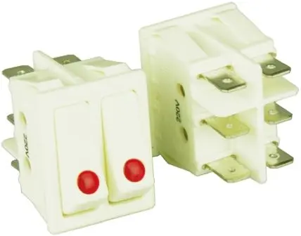 Produktfoto 1 von ZF Panel Wippschalter DPST Ein-Neutral-Ein Ein-Aus, 16A, IP67