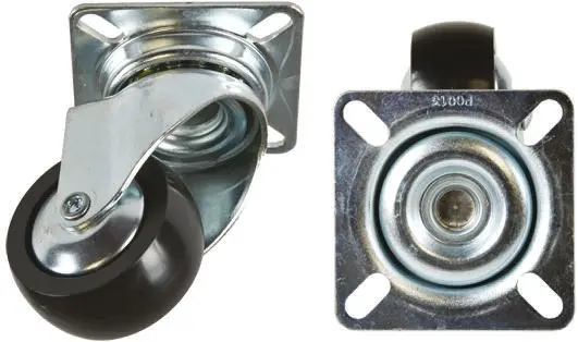 Produktfoto 1 von Tente Drehlager Lenkrolle, Rad ø 60mm, 50kg, Ges H. 82.5mm, Rad B. 22mm, 67 x 67mm, Platte, Polypropylen-Material