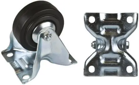 Produktfoto 1 von Tente Feststehend Rolle, Rad ø 80 mm, 70 kg, Ges H. 108 mm, Rad B. 35 mm, Gummi
