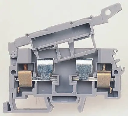 Produktfoto 1 von Entrelec DR Reihenklemme mit Sicherungshalter 1 Grau, 4mm², 6 mm², 500 V ac, 600V dc Schraubbefestigung Abgesichert