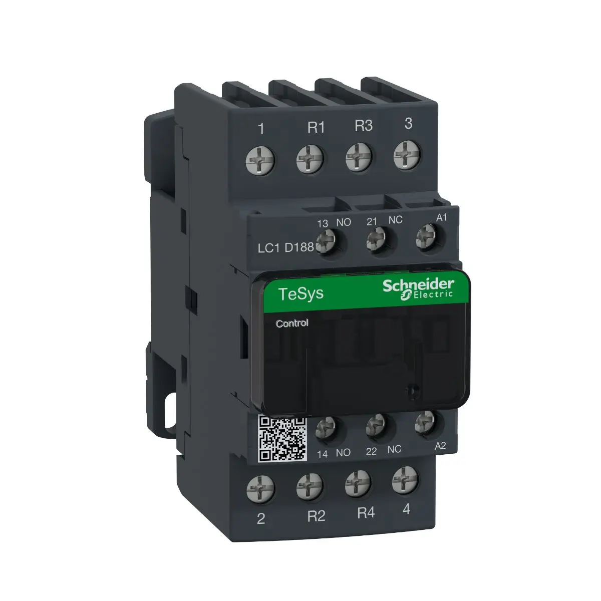 Produktfoto 1 von Schneider Electric TeSyS D Schütz 24V ac-Spule, 4-polig, 690V ac / 18 A 24V ac 2.5 W 2 Schließer/2 Öffner