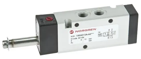 Produktfoto 1 von Norgren V61 Pneumatik-Magnetventil 5/2 G1/4, Pneumatisch/Feder-betätigt