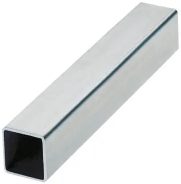 Produktfoto 1 von Rose+Krieger Silber Rohr-Steckverbinder Aluminium Vierkantrohr 10 x 10 mm, Länge 2000 mm
