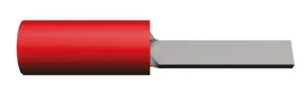 Produktfoto 1 von TE Connectivity PIDG Kabelschuh Flachstift, Isoliert 22 AWG, Rot, L. 12 mm 16 AWG, D. 0.84 mm