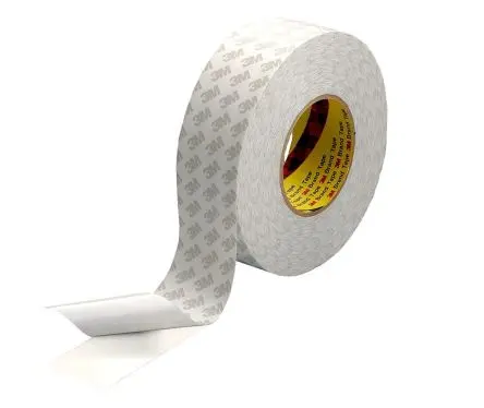 Produktfoto 1 von 3M 9080HL Doppelseitiges Papierband, Weiß, -30 °C bis 120 °C, Stärke 0.16 mm 7.3N/cm Papier, 25mm x 50 m