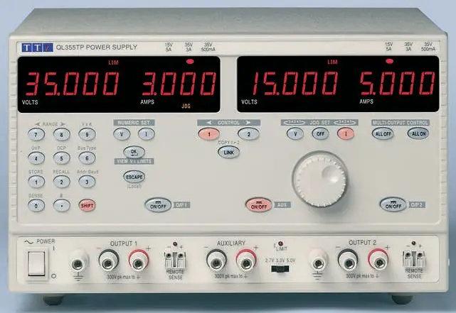 Aim-TTi QL355TP SII 3-Kanal Digital Labornetzgerät 228W, 6 V, 15 V, 35 V / 3 A, 5 A, ISO-kalibriert