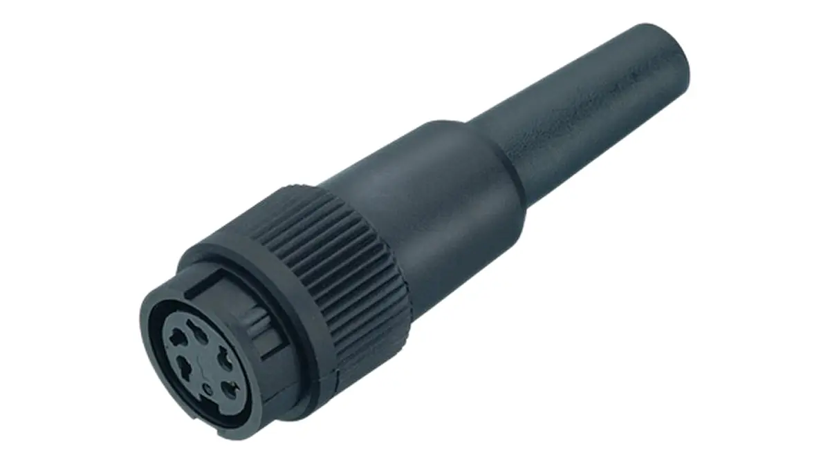 Produktfoto 1 von binder 678 16 mm Miniature Rundsteckverbinder Buchse 6-polig Stecker 6A Kabel IP40
