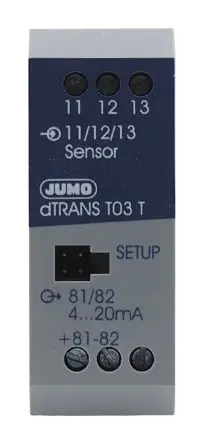 Produktfoto 1 von Jumo Temperaturgeber 30V dc, -200 °C → 850 °C für Pt100 Ausgang 4 bis 20 mA