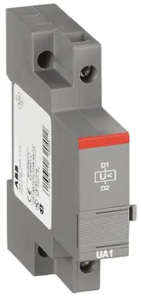 Produktfoto 1 von ABB 240V UA1 Geräteschutzschalter DIN-Hutschiene Unterspannungsauslöser für MS116, MS132, MO132, MS165, MO165 / 16 A