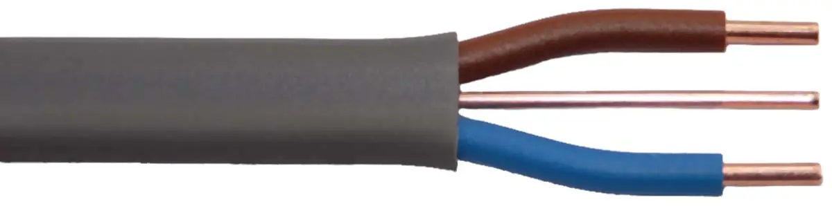 Produktfoto 1 von Prysmian 6242Y Netzkabel, 2-adrig Grau /Ø 5.3 x 12.8 mm Außen-ø , 100 m 70 °C, 500 V, Polyvinylchlorid