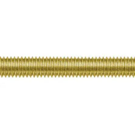 Produktfoto 1 von RS PRO Metrisch Gewindestange Messing 1 m Finish glatt