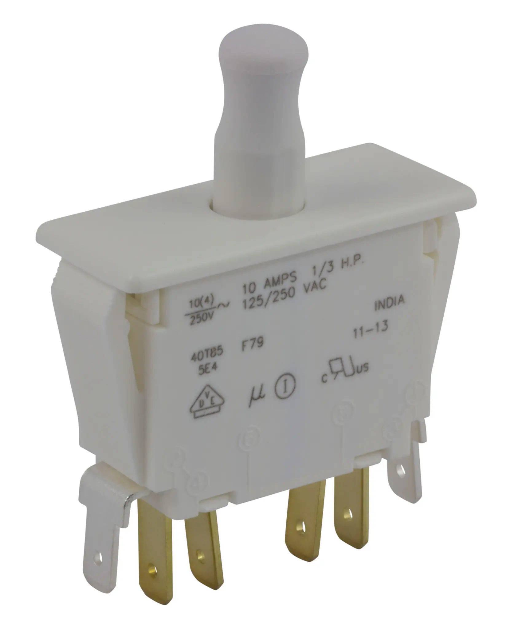 Produktfoto 1 von ZF Türmikroschalter 2-poliger Umschalter Taste 10 A Stecker -40 °C 85 °C