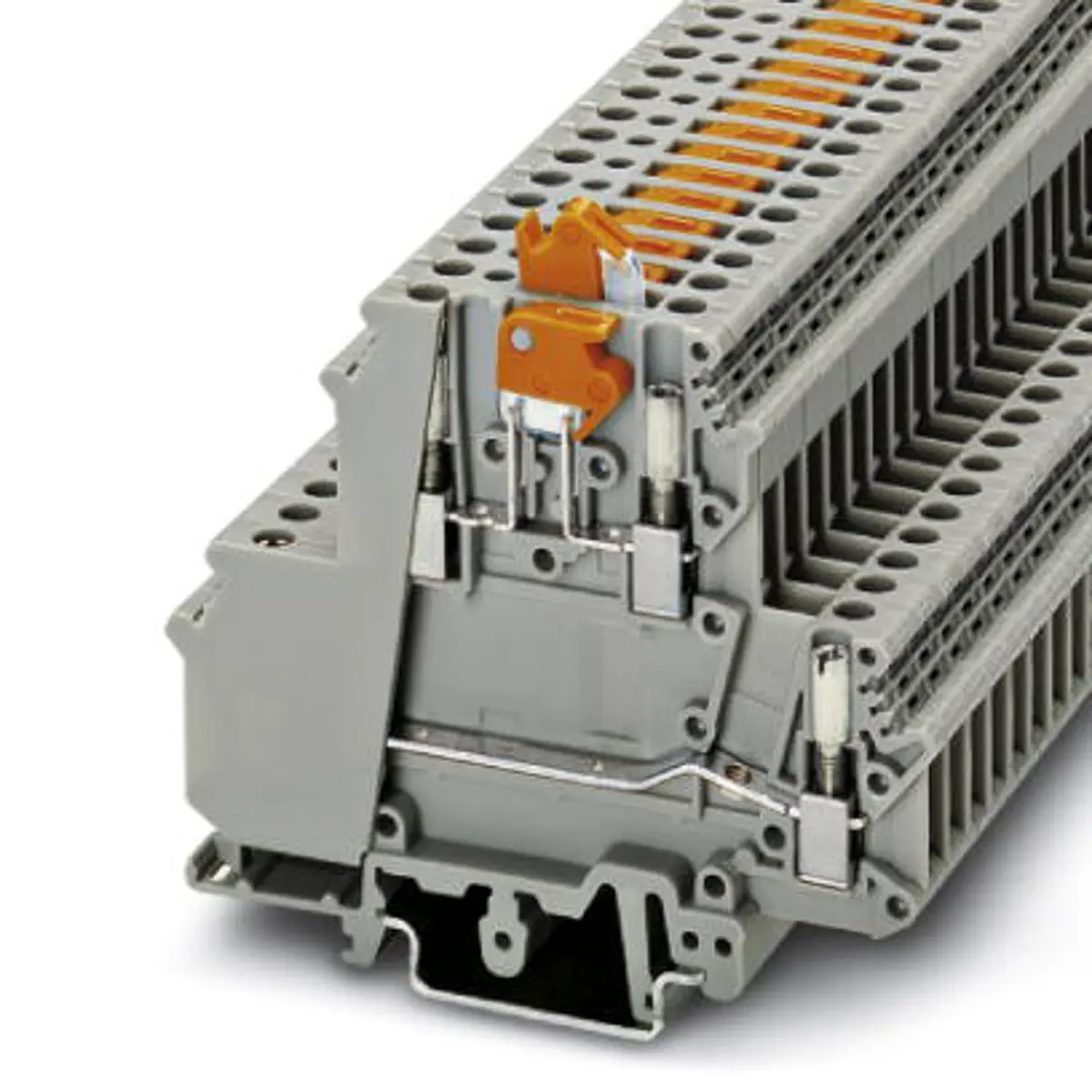 Produktfoto 1 von Phoenix Contact UKK 5-MTK-P/P Reihenklemme Zweifach Grau, 0.2 → 4mm², 400 V / 26A, Schraubanschluss