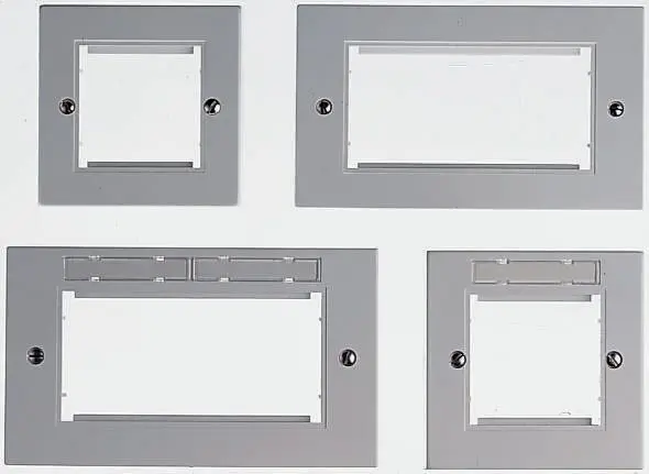 Produktfoto 1 von Molex Premise Networks Euromod Lichtschalterabdeckung Weiß 2 Ausbrüche H. 100 mm B. 50 mm
