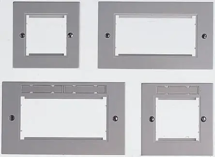 Produktfoto 1 von Molex CES Euromod Lichtschalterabdeckung Weiß 2 Ausbrüche H. 100 mm B. 50mm