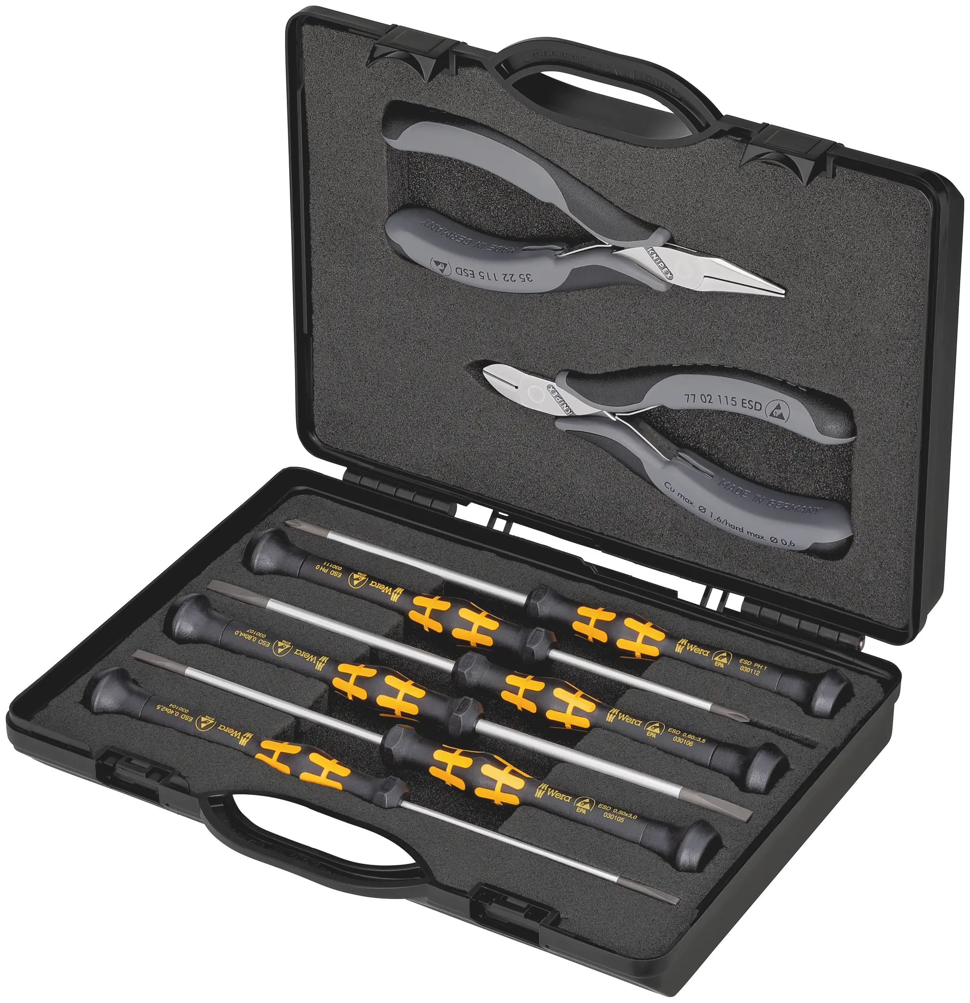 Produktfoto 1 von Knipex Elektronik Werkzeugkoffer, Tasche 8-teilig