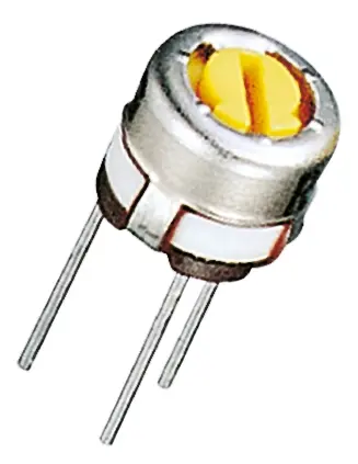 Nidec Components RJ-4 1-Gang Durchsteckmontage Trimm-Potentiometer, Einstellung von oben, 500 Ω, 10 %, 0.5 W, Stift, L.