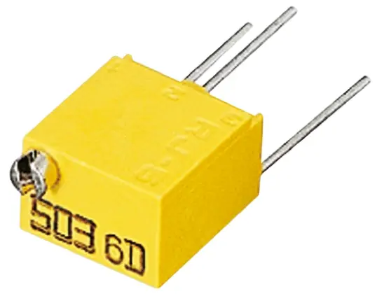 Nidec Components RJ-5 14-Gang Durchsteckmontage Trimm-Potentiometer, Einstellung von oben, 500 kΩ, 10 %, 0.25 W, Stift,
