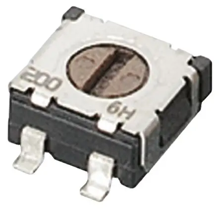 Nidec Components ST4 1-Gang Oberfläche Trimm-Potentiometer, Einstellung von oben, 50 kΩ, 20 %, 0.25 W, SMD Gull-Wing, L.