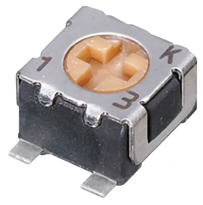 Produktfoto 1 von Nidec Components ST-32 1-Gang Oberfläche Trimm-Potentiometer, Einstellung von oben, 1 kΩ, 20 %, 0.125 W, SMD Gull-Wing,