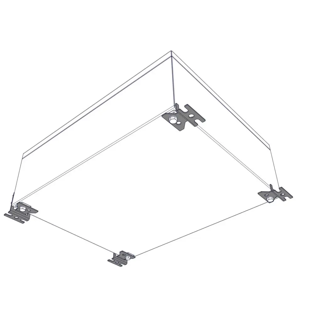 Rose Externe Montagehalterung, 59 x 54 x 2mm, für Edelstahl-Gehäuse