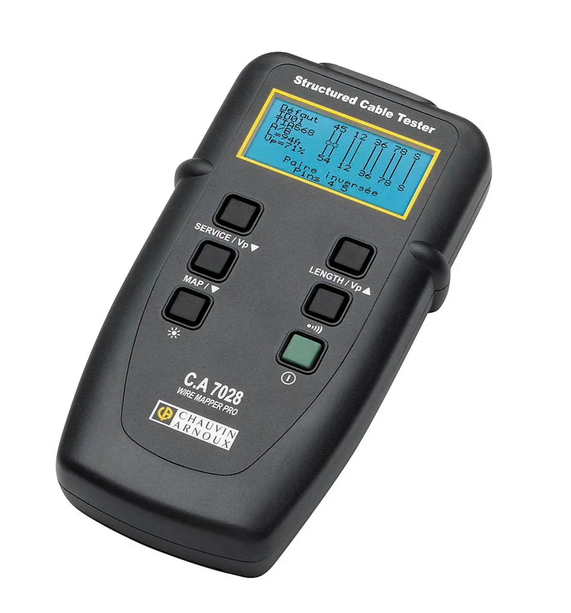 Produktfoto 1 von Chauvin Arnoux CA 7028 Netzwerktester Tonsignal, Kabelprüfgerät, RJ45