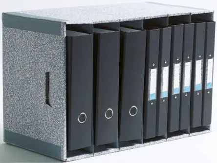 Produktfoto 1 von Fellowes Recyclingkarton Archivbox 6 Grau, Weiß, 285mm x 95 mm x 375 mm