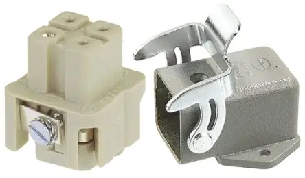 Produktfoto 1 von HARTING Han A Stromversorgungssteckverbinder in robuster Ausführung Panel 10A Schraubbefestigung Buchse 3-polig, 230V,