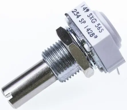 Vishay 149 Frontplattenmontage, Durchsteckmontage Drehen Potenziometer 250 kΩ 10 % / 1 W, Schaft-Ø 6.35 mm