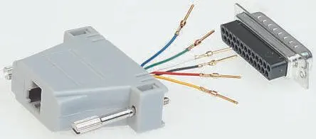 Produktfoto 1 von Roline Sub-D Adapter 25-Wege D-Sub Stecker Stecker RJ45 Buchse Buchse