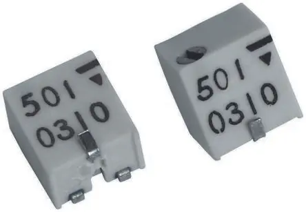 Produktfoto 1 von Vishay TSM4 11-Gang Oberfläche Trimm-Potentiometer, Seitliche Einstellung, 5 kΩ, 10 %, 0.25 W, J-Haken, L. 4.8 mm