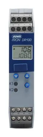 Produktfoto 1 von Jumo iTRON DR 100 PID Temperaturregler DIN-Hutschiene 1, 3 x Relais Ausgang 240V Controller