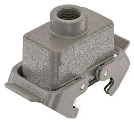 Produktfoto 1 von HARTING Han B Kappe für robusten Stromversorgungsstecker 2 Hebel 2, Kabel 24B Steckverbinderkappe, IP65