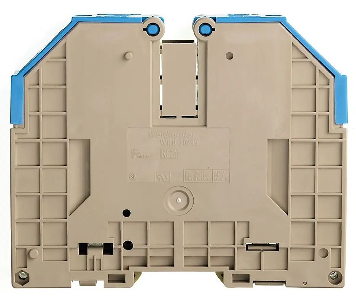 Produktfoto 1 von Weidmüller WDU Anschlussklemmenblock für Durchkontaktierung 1 Blau, 95mm², 1kV Schraubbefestigung
