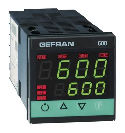 Produktfoto 1 von Gefran 600 PID Temperaturregler Panel 3, 4 x/ Hilfskontakt, Thermistoren, Widerstands-Temperaturfühler (RTD),