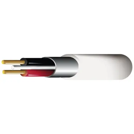 Produktfoto 1 von Prysmian FP200 Netzkabel, 2-adrig Weiß /Ø 8.1 mm Außen-ø , 100 m 70 °C, 500 V