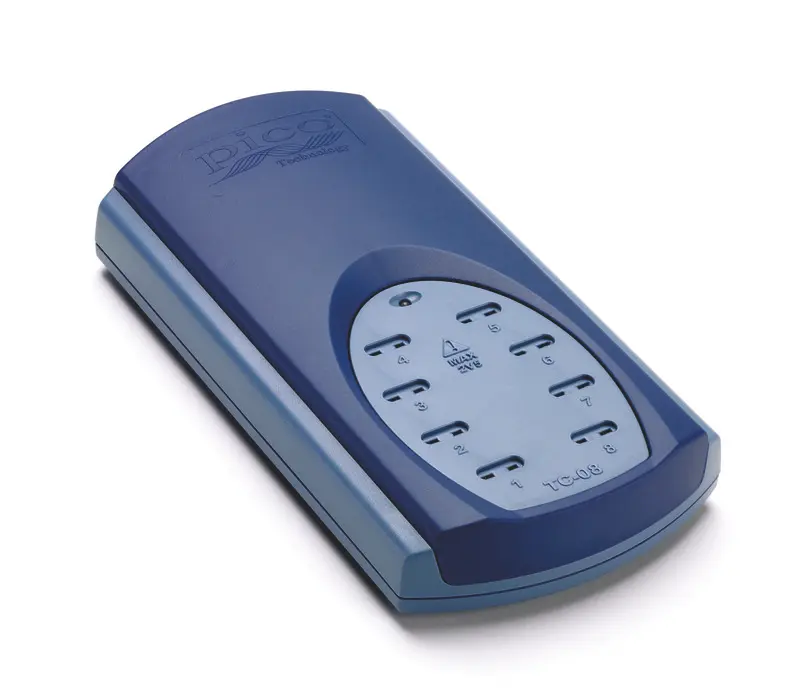 Produktfoto 1 von Pico Technology 8-Kanal Temperatur Datenlogger, Sensor B, E, J, K, N, R, S, T