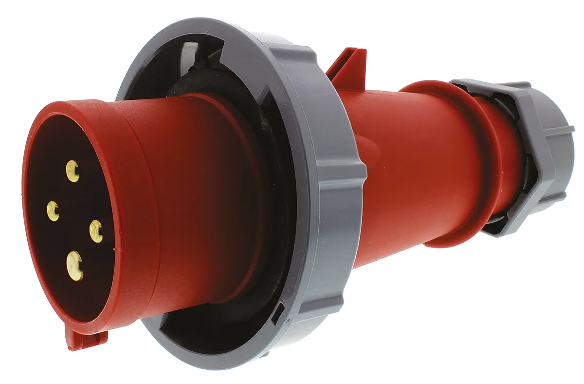 MENNEKES AM-TOP Netzsteckverbinder Rot 4P, 400V, Kabel Gerade IP67 32A Phasenwender