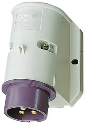 Produktfoto 1 von MENNEKES Leistungssteckverbinder Violett, 25V / 16A, Wand IP44