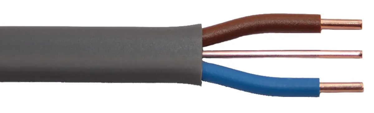 Produktfoto 1 von Prysmian 6243Y Netzkabel, 2-adrig Grau /Ø 4.5 x 10.7 mm Außen-ø , 100 m 70 °C, 500 V, Polyvinylchlorid