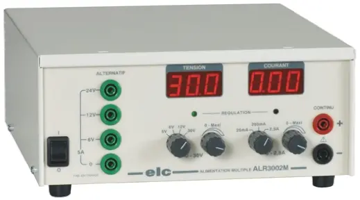 ELC ALR3002M 3-Kanal Digital Labornetzgerät 120W, 0 → 5V , 0 → 6V , 0 → 12 V , 0 → 30 V DC