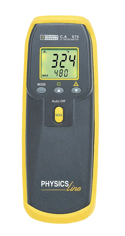 Produktfoto 1 von Chauvin Arnoux CA 876 Infrarot Thermometer, -40 °C 10:1, bis 1350 °C, ±1°C, F, °C, Fahrenheit