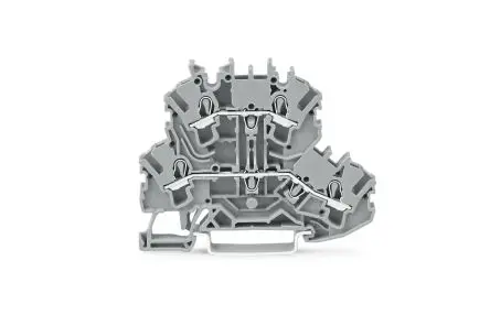 Produktfoto 1 von WAGO Anschlussklemmenblock für Durchkontaktierung 2 Grau, 2.5mm², 600V Zugfederklemme IECEx/ATEX