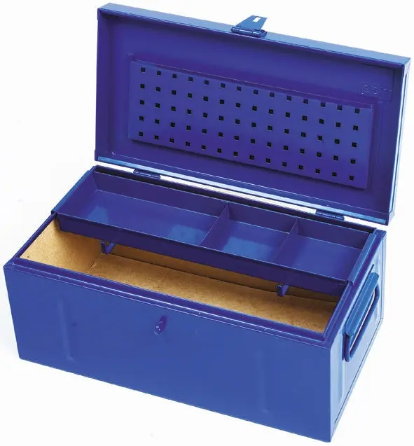 Produktfoto 1 von Bott Stahl Werkzeugbox Blau, L. 690 mm B. 360 mm H. 690 mm, 15.6 kg, Schließblech mit Haspe