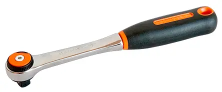 Produktfoto 1 von Bahco 9.53 mm Ratsche Ratsche Chrom Vanadium Stahl Höhensicher, Länge 202 mm