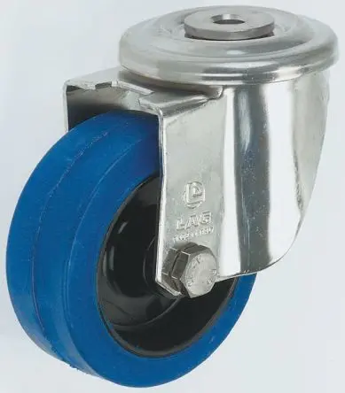Produktfoto 1 von LAG Drehbar Rolle, Rad ø 100 mm, 150 kg, Ges H. 129 mm, Rad B. 40 mm