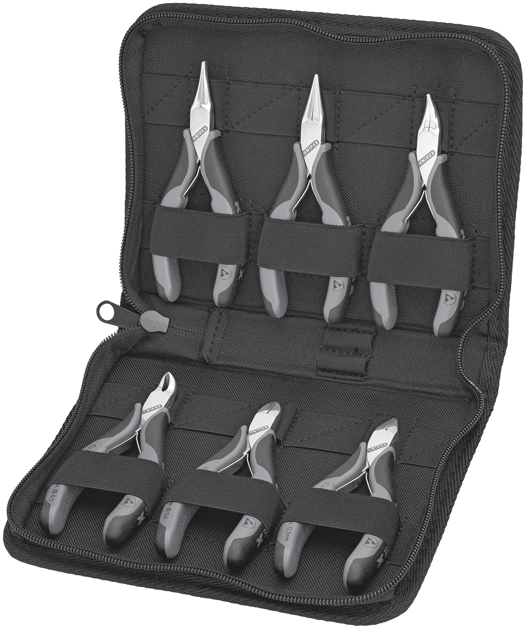 Produktfoto 1 von Knipex Zangensatz 6 Stk. 250 mm Kombizange, Seitenschneider Halbrundzange, Spitzzange, Rundzange
